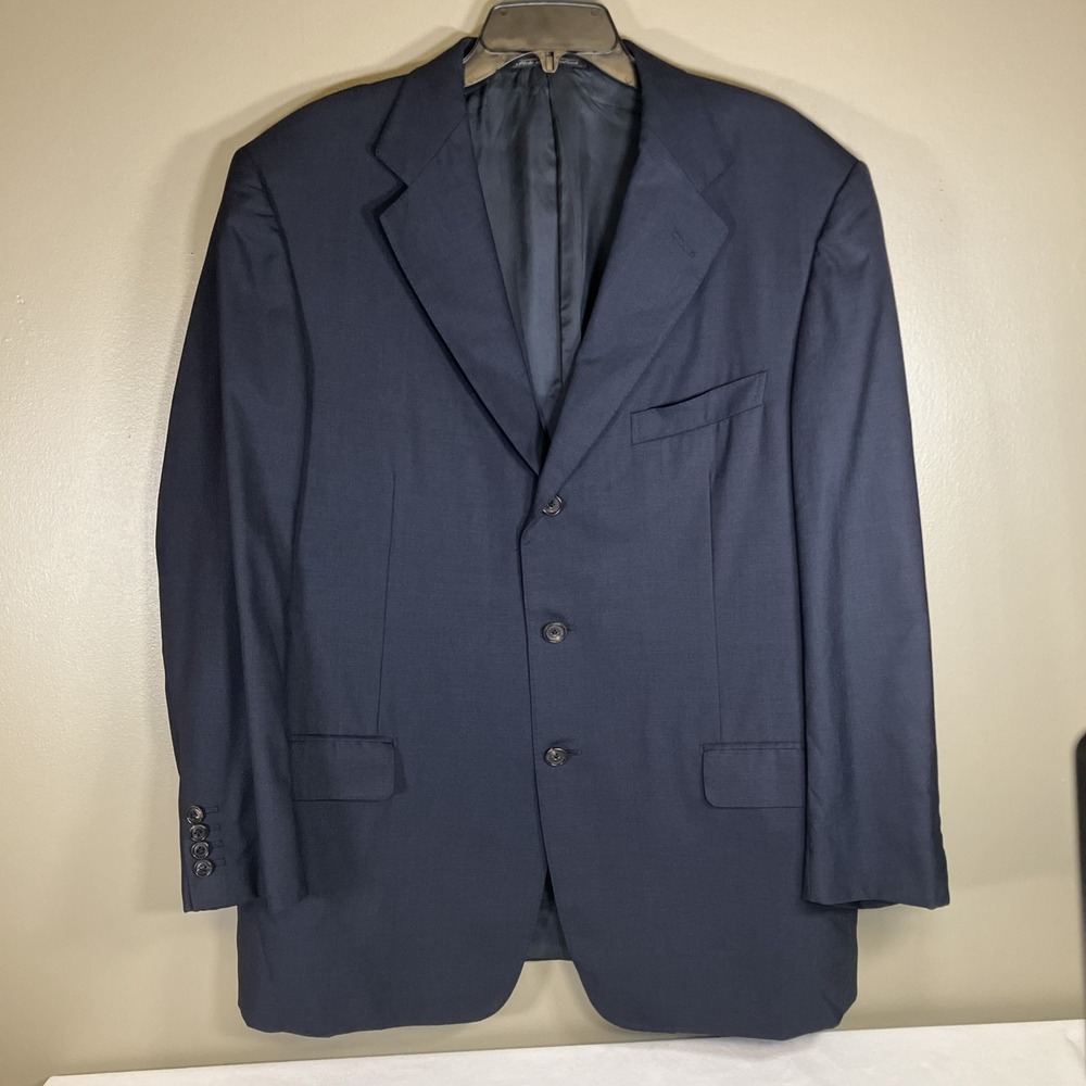 Ermenegildo Zegna Blazer 46R 56R Navy Wool Suit Jacket‎ Neiman Marcus